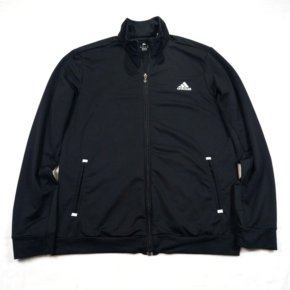 Adidas Climacool Track Jacket Womens L Black Stretch Moisture Wicking Outerwear